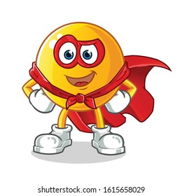 emoticon emoji super hero smiling cartoon with mask and robe. cartoon mascot vector