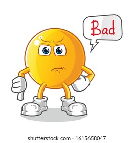 emoticon emoji thumbs down angry with bubble cartoon. cartoon mascot vector