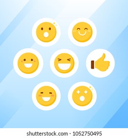 Emoticon Emoji vector set