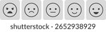 Emoticon Expressions Vector Set – Diverse Feedback Icons with Different Moods