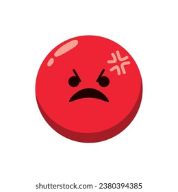 emoticon face angry illustration vector