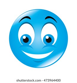 emoticon face cartoon expression of feelings and emotions happiness smile vector illustration