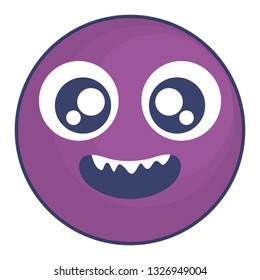 emoticon face with crazy teeth