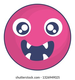 emoticon face with crazy teeth