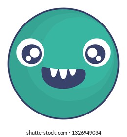 emoticon face with crazy teeth