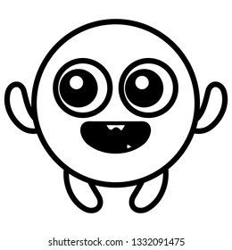 emoticon face with crazy teeth
