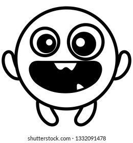 emoticon face with crazy teeth