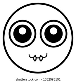 emoticon face with crazy teeth