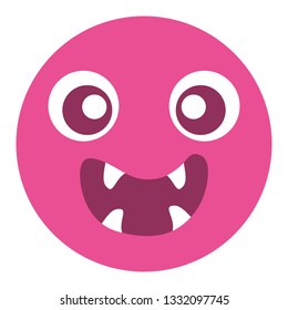 emoticon face with crazy teeth