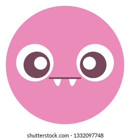 emoticon face with crazy teeth