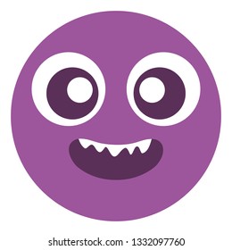 emoticon face with crazy teeth