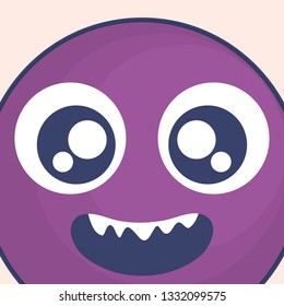 emoticon face with crazy teeth