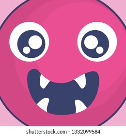 emoticon face with crazy teeth