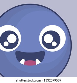 emoticon face with crazy teeth