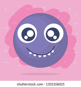 emoticon face with crazy teeth