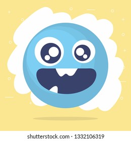 emoticon face with crazy teeth