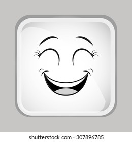 emoticon face design, vector illustration eps10 graphic 