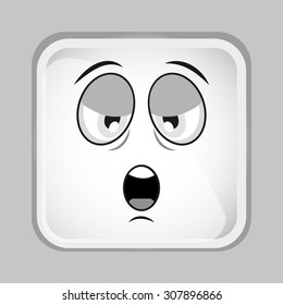 emoticon face design, vector illustration eps10 graphic 