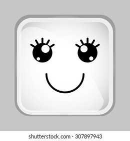 emoticon face design, vector illustration eps10 graphic 