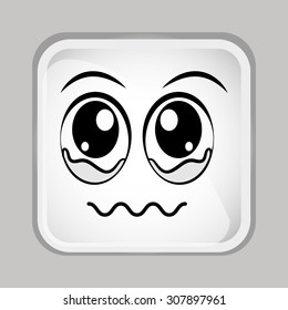 emoticon face design, vector illustration eps10 graphic 