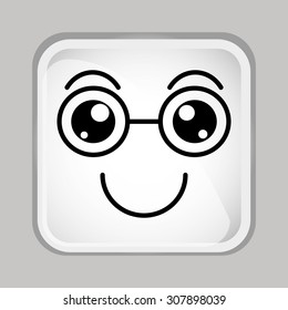 emoticon face design, vector illustration eps10 graphic 