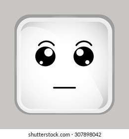 emoticon face design, vector illustration eps10 graphic 