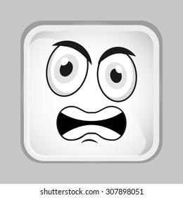 emoticon face design, vector illustration eps10 graphic 