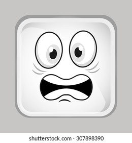 emoticon face design, vector illustration eps10 graphic 