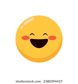 emoticon face happy illustration vector