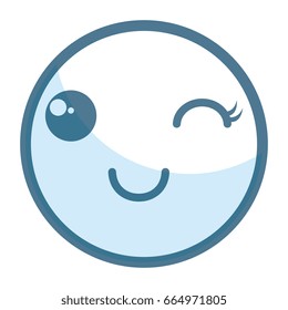 emoticon face kawaii character icon
