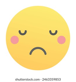 emoticon face on a white background.