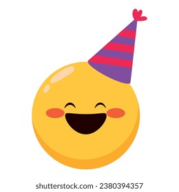 emoticon face party illustration vector