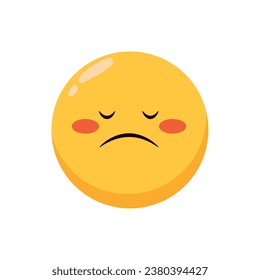 emoticon face sad illustration vector