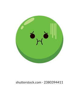 emoticon face sick illustration vector