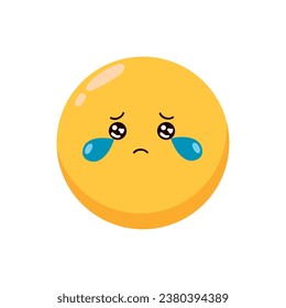 emoticon face tears crying illustration vector