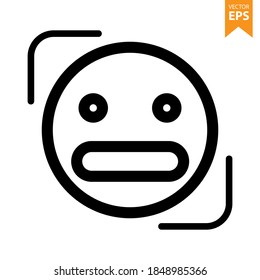 Emoticon face vector line icon. Eps10 vector illustration.