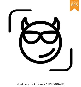Emoticon-Gesicht, Vektorsymbol. 
