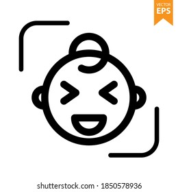 Emoticon-Gesicht, Vektorsymbol. Eps10 Vektorgrafik.