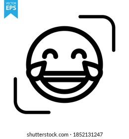 Emoticon face vector line icon. Eps10 vector illustration.