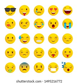 emoticon faces gestures bundle icons vector illustration design