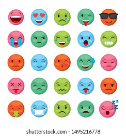 emoticon faces gestures bundle icons vector illustration design