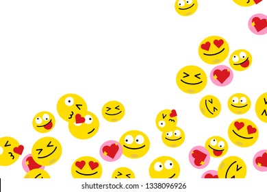 Emoticon facial expression collection vector