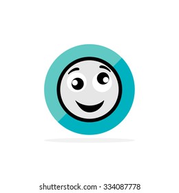 Emoticon. Flat Character Icon
