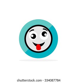 Emoticon. Flat Character Icon