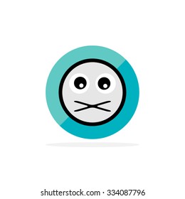 Emoticon. Flat Character Icon