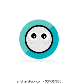 Emoticon. Flat Character Icon
