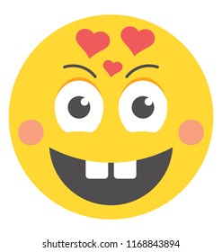 
Emoticon flat design for expression of feelings
