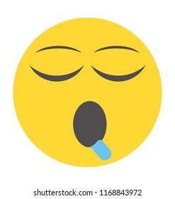 
Emoticon flat design for expression of feelings
