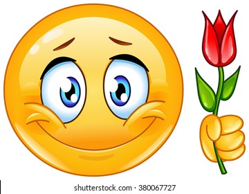 Smileys flirten
