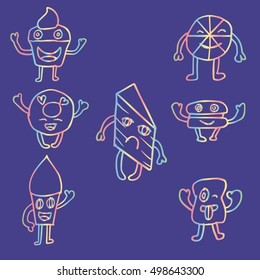 Emoticon food funny elements